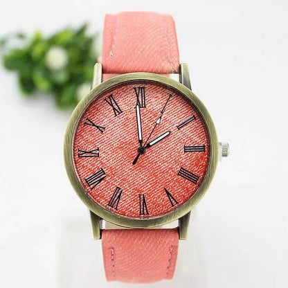 New Fashion Men Casual Quartz Watch Women Jean Fabric Leather Strap Dress Watches Relogio Feminino Ladies Wristwatch Hot Clock Good Vibrations