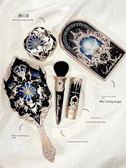 Flower Know Large Gift Box Perfume Dotted Brush Barrettes Lip Mud Good Vibrations