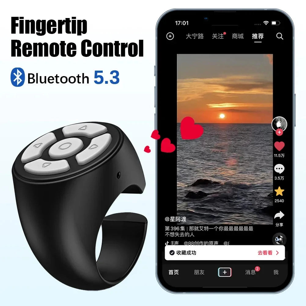 Scrolling Ring Wireless Finger Shutter Remote Control Page TurnerMobile Phone Controller Bluetoothcompatible For Home Travel Car Good Vibrations Adult Super Store