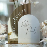 Cards And Gifts Sign,Wedding Signage,Cards and Gifts Wedding Sign,Custom Names Wedding Reception Decor,Gold Mirror Wedding Signs Good Vibrations