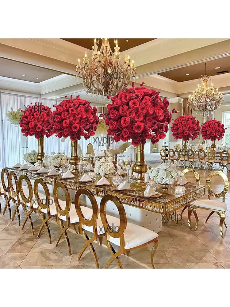 Hot Pink/Purple/Red/Blue luxurious Wedding Table Centerpieces large Flower Ball Outdoors Event Party Accessories Props 80cm,70cm Good Vibrations