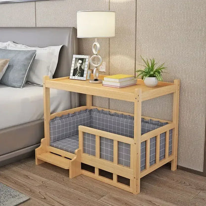 Simplicity Wooden Dog Bed Can Be Used As Bedside Table Dog Kennel Four Season Universal Environment protection Practical Pet Bed Good Vibrations
