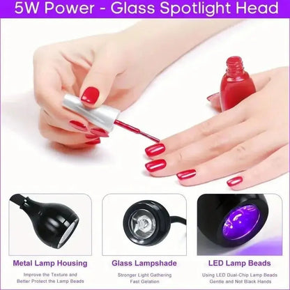 Nail Lamp LED Portable Nail Dryer With Clip Dryer Lamps NailsLamp For Gel Polish Professional Nails Art Tools Home Salon Manicur Good Vibrations