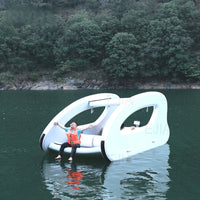 Fun Inflatable Floating Platform for Kids & Adults Ideal Outdoor Water Toy for Lake & Pool Activities Good Vibrations