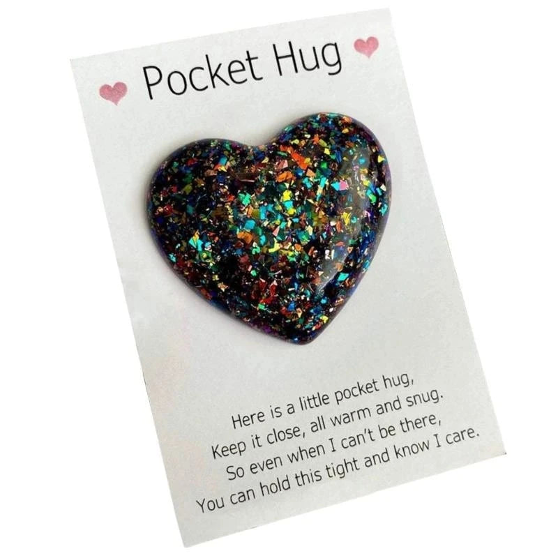 Heartwarming Pocket Hug, Thoughtful Gift Pocket Hugs Heart for Friend Loved Ones Good Vibrations