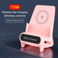 15W Fast Wireless Charger Stand Pad Desktop For PHONE Holder Bracket Charging Station Dock Mount For Mobile White-AB01 Good Vibrations