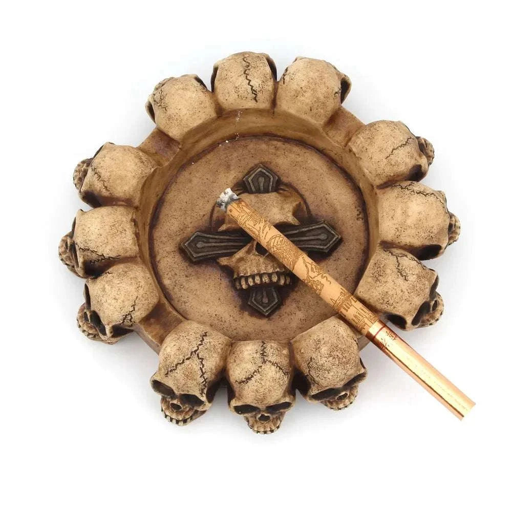 Creative Round Skull Ashtray, Home Decor Craft, Smoking Accessories Good Vibrations Adult Super Store