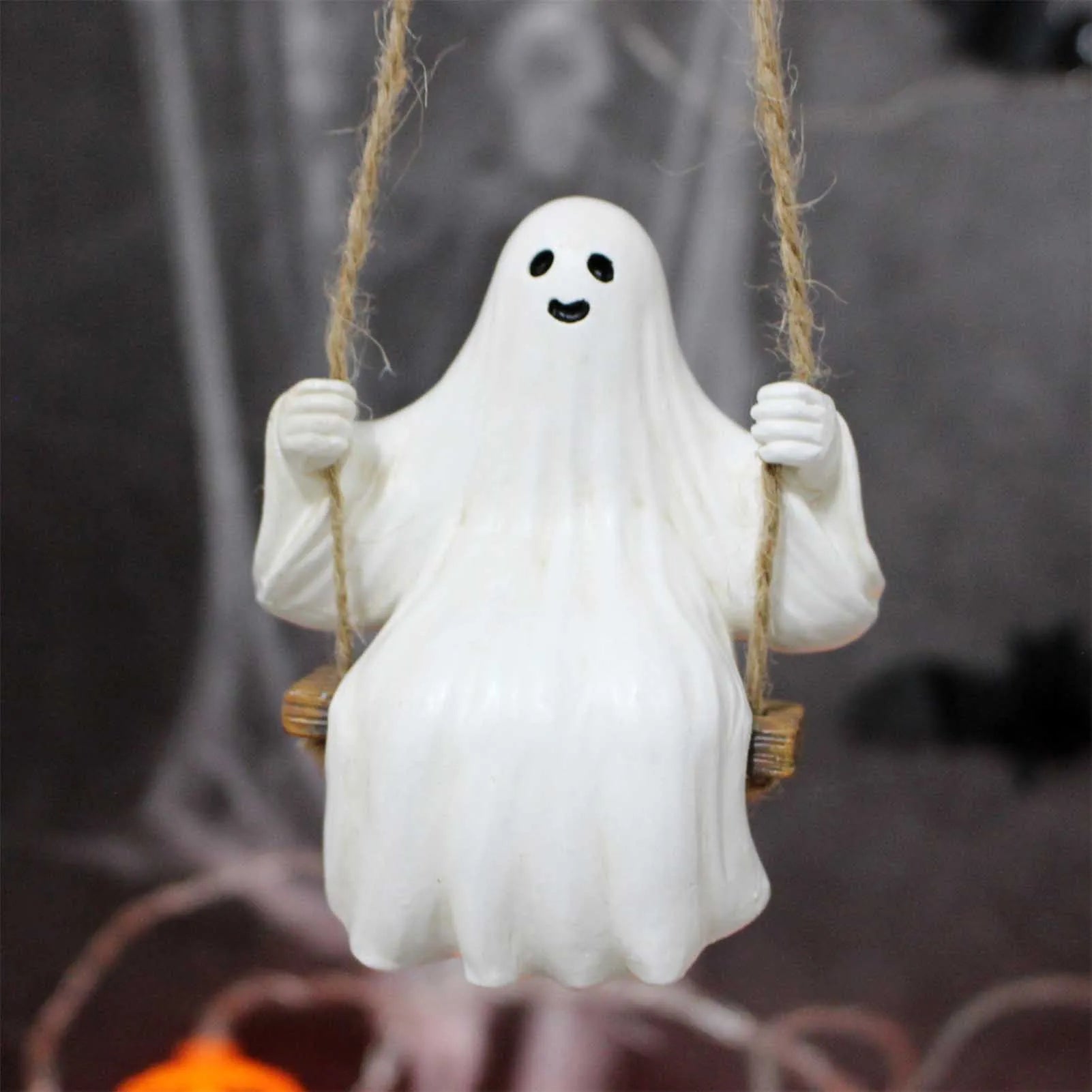Halloween Decorations Ghost Figurines Halloween Ghost Hanging Ornament for Halloween Holiday Parties Decor Good Vibrations