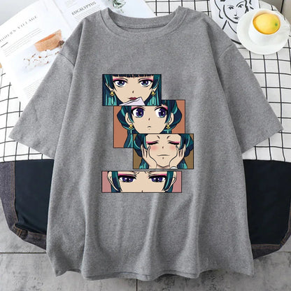 New Womens Anime Harajuku Shirt Cute Anime The Apothecary Diaries Graphic Womens T-Shirt Tops Good Vibrations
