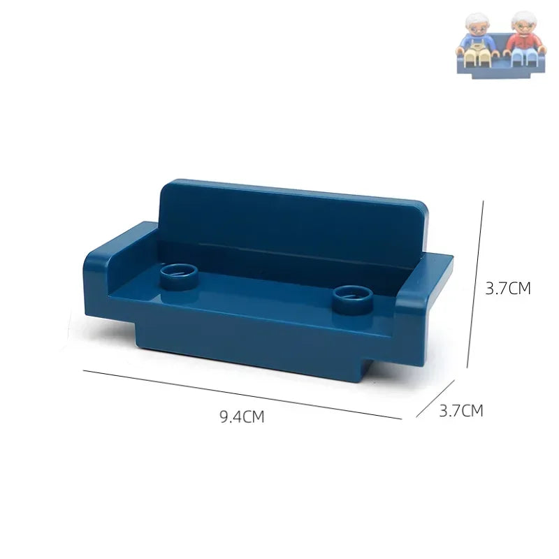 Big Building Blocks Play House Furniture Accessories Indoor Utensil Bed Compatible Large Bricks Assemble Toys Children Kids Gift Good Vibrations