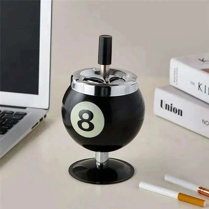 Creative Push Down Cigarette Ashtray Billiards Ball Ashtray Metal Smoking Ash Tray for Indoor or Outdoor Use Good Vibrations Adult Super Store