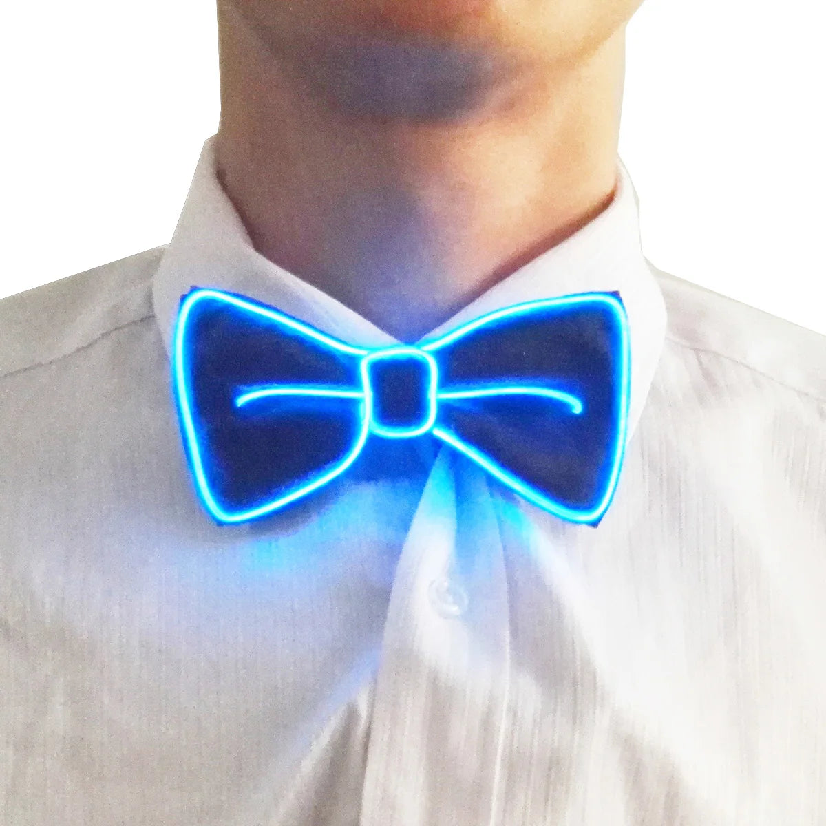 Flashing Neon Light LED Tie Halloween Christmas Dance Supplies Wedding Performance Decoration Luminous EL Wire Necktie Good Vibrations