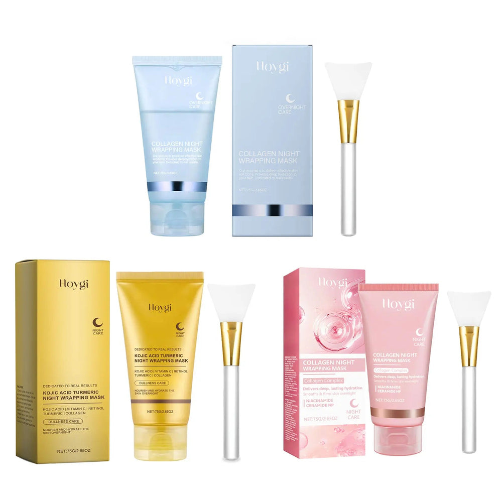 Collagen Peel off Mask Deep Cleansing Pores Oil Control Turmeric Wrapping Night Face Mask for Brightening Rejevenation Skin Care Good Vibrations