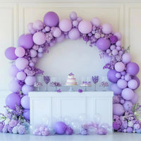 Pastel Purple Latex Party Balloons 120 Pack 12 Inch Round Helium Lavender Light Purple Lilac Balloons for Wedding Baby Shower Good Vibrations