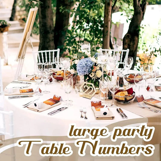 1set Wedding Party Table Number Plate, Wooden Message Clip, Suitable for Birthday Parties, Wedding Parties, Desktop Decoration. Good Vibrations