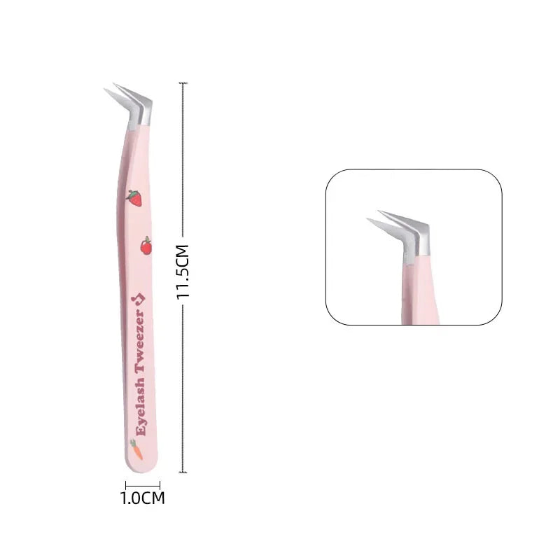 6 Types False Eyelash Tweezers Stainless Steel Anti-static Pincet Curved Strip 3D Lashes Extension Tweezer Makeup Tools Good Vibrations