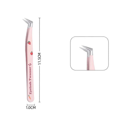 6 Types False Eyelash Tweezers Stainless Steel Anti-static Pincet Curved Strip 3D Lashes Extension Tweezer Makeup Tools Good Vibrations
