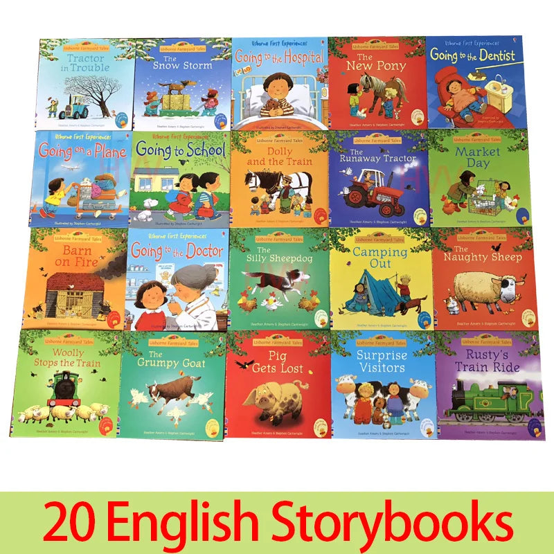 20 Books Storybooks  English Kids Usborne Picture Livros Children Baby Famous  Farmyard Tales Eary Education Libros Comics Art Good Vibrations