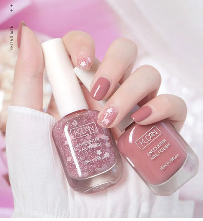 Air Dry Nail Polish 10ml 0.35 oz Water Based Non Toxic Odorless Quick Dry Toenail Finger Gel No Lamp Baking Nail Art Manicure Good Vibrations