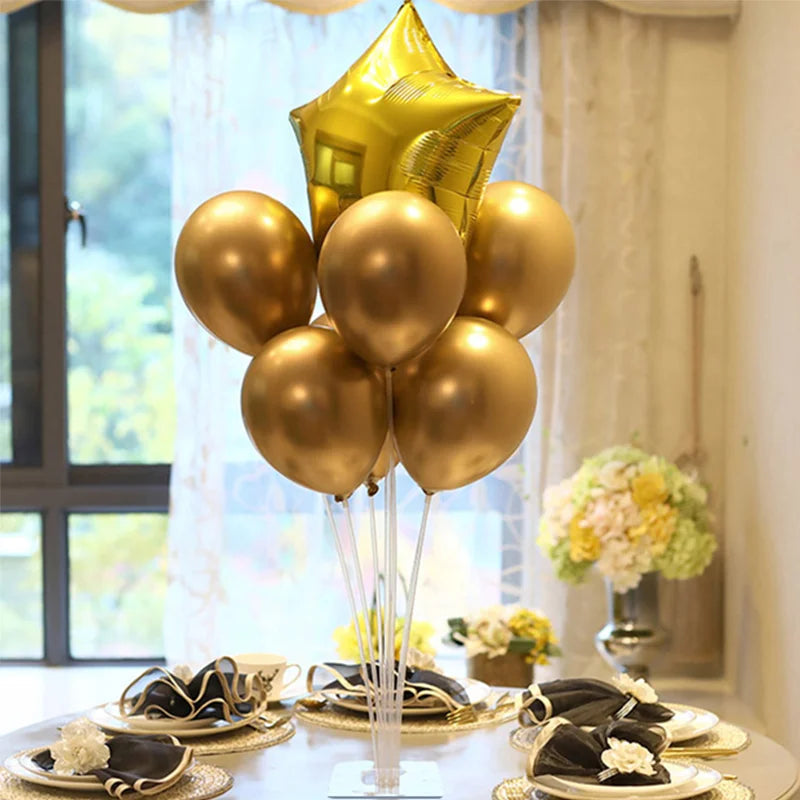 1/2/4/6Set Balloons Stand Wedding Table Balloon Holder Column Birthday Party Decor Kids Baby Shower Confetti Ballons Support Good Vibrations