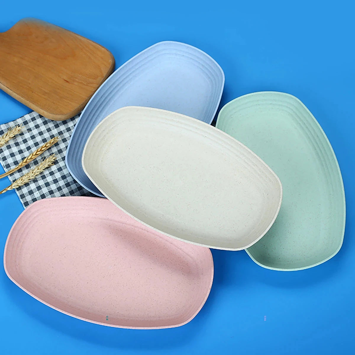 Fork Spoon Chopsticks Bowls Cup Dish Dinnerware Set High Grade Wheat Straw Tableware Children's Unbreakable Dishes Camping Set Good Vibrations