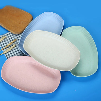 Fork Spoon Chopsticks Bowls Cup Dish Dinnerware Set High Grade Wheat Straw Tableware Children's Unbreakable Dishes Camping Set Good Vibrations