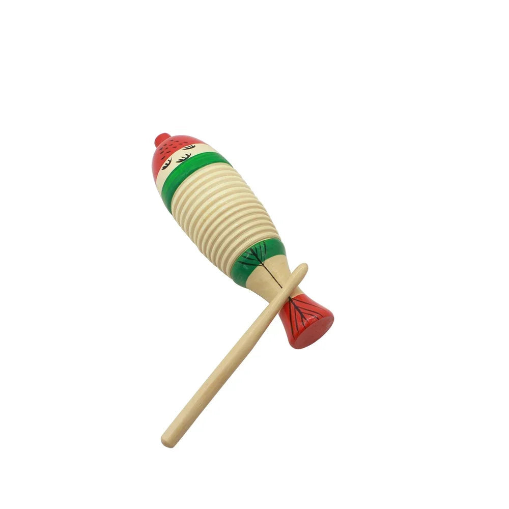 Wooden Fish Toy Game Orff Percussion Musical Instrument Toddler Music Learning Children's Christmas Gifts Baby Educational Toys Good Vibrations