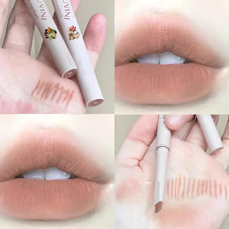 Nude Lip Liner Pencil Matte Waterproof Long Lasting 3D Lips Plump Lipstick Natural Outline Lip Contour Line Makeup Lipliner Pen Good Vibrations