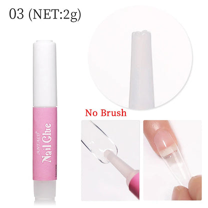 Quick Dry Nail Glue False Nail Tips Nails Rhinestones Gel Polish Fake Nails Extension Adhesive Super UV Glue Acrylic Nail Tools Good Vibrations
