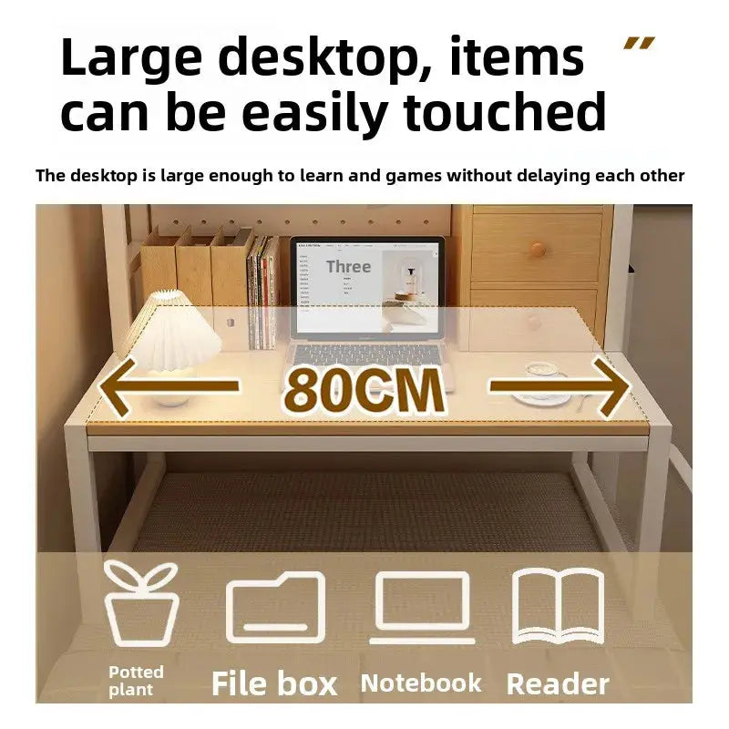 Bed computer desk bookshelf bedside table Good Vibrations