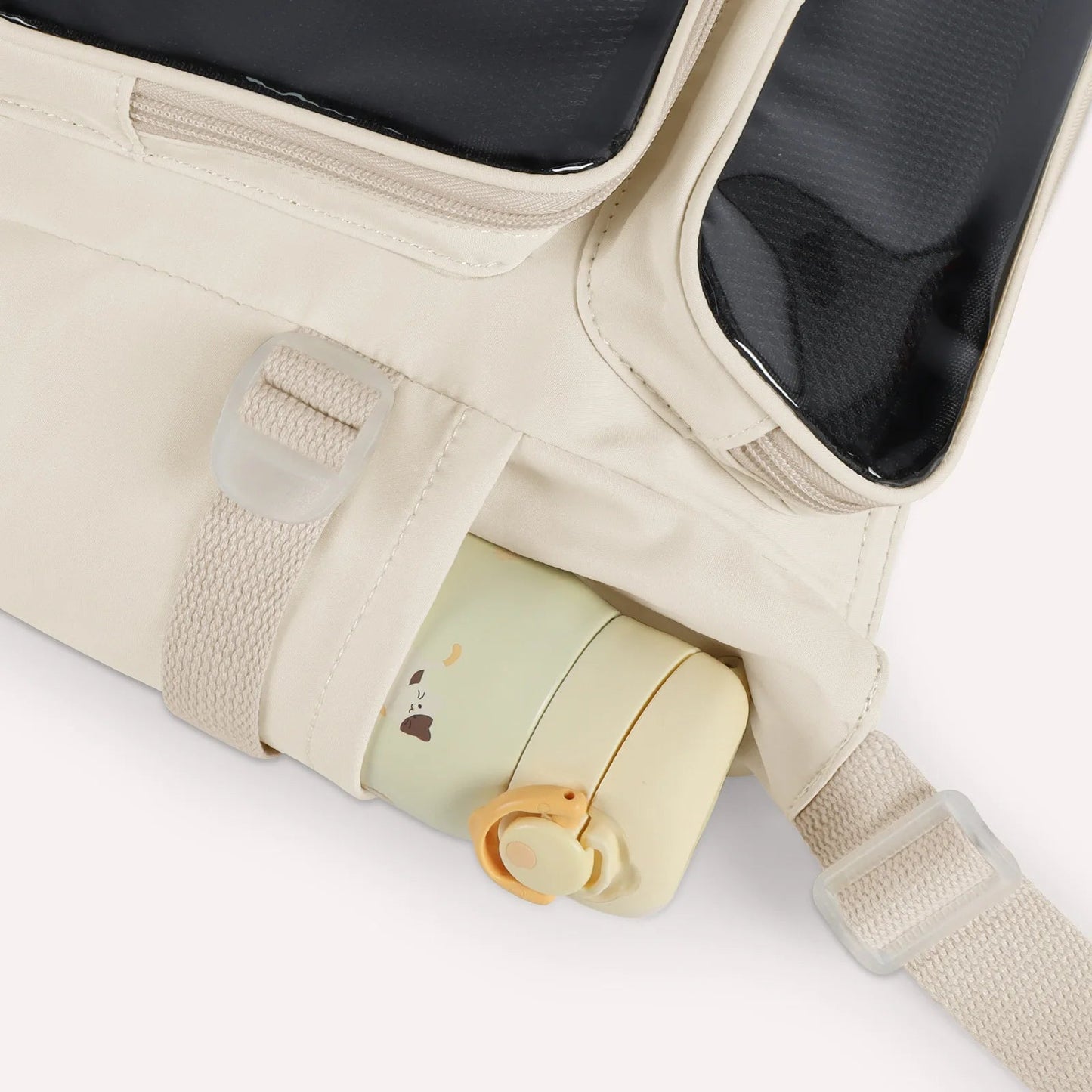 Academy Style Crossbody Bag Lightweight School Bag Adjustable Strap Clear Front Pocket for Daily Carry Good Vibrations