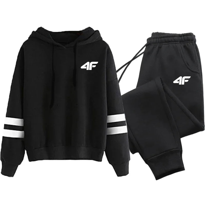 Hot Sales Women's Tracksuit Hoodies Stripe Casual Single Piece Sweatshirts and Daily Sweatpants Comfort Outdoor Jogging Sports Good Vibrations