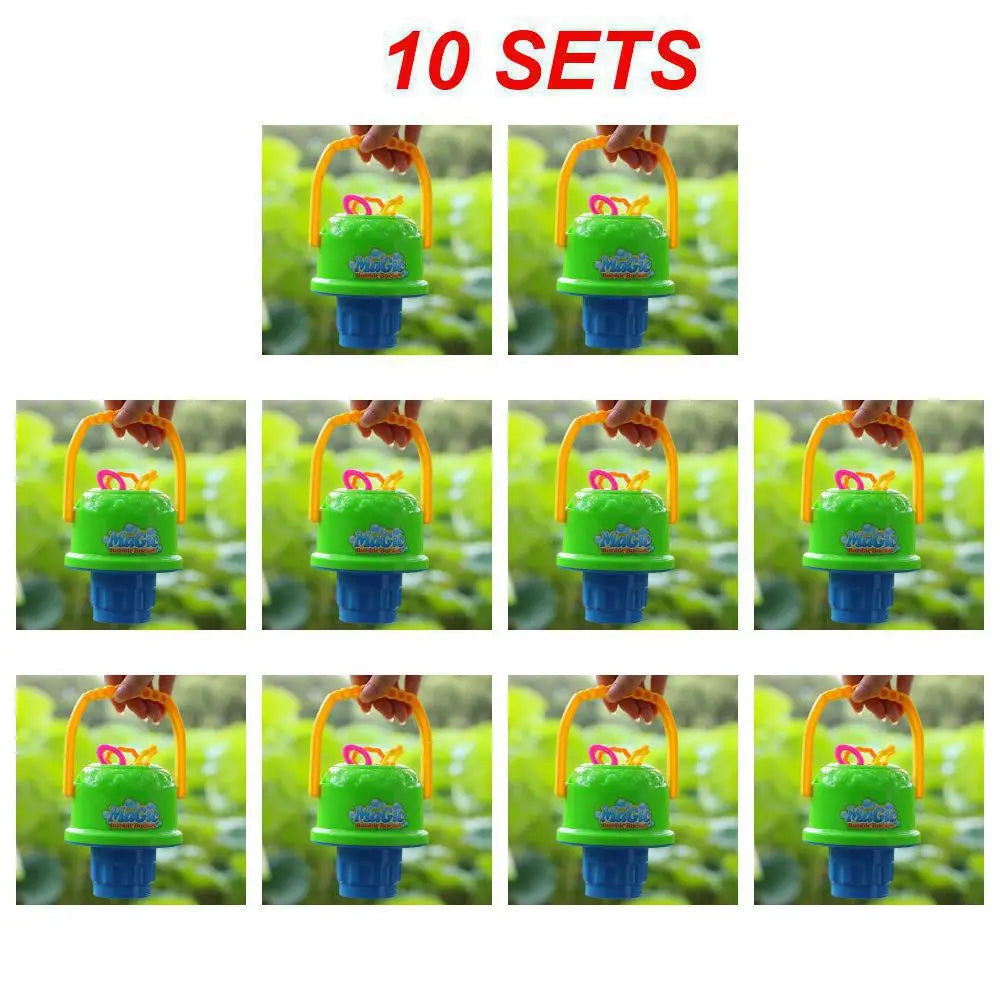 New Children Kids Boy Girl Blowing Bubble Toys Summer Anti-spill Bubble Bucket Outdoor Fun Toys Does Not Contain Water Good Vibrations
