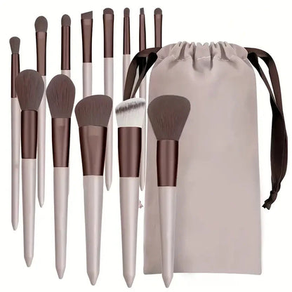 NEW13PCS Makeup Brush Set Eye Shadow Highlighter Concealer Brush Blush Loose Powder Brush Blending Soft Fluffy Women Beauty Tool Good Vibrations