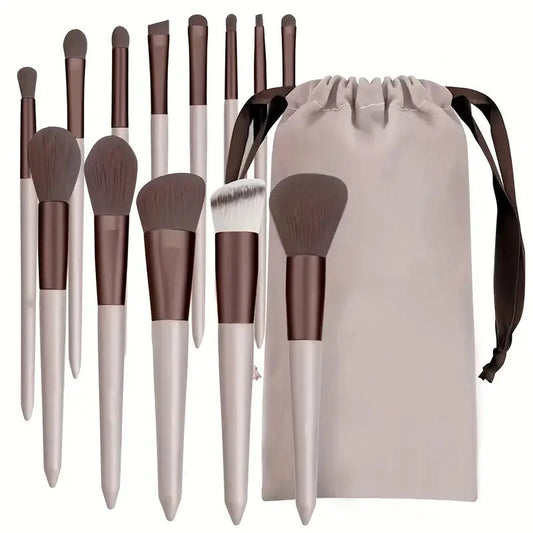 NEW13PCS Makeup Brush Set Eye Shadow Highlighter Concealer Brush Blush Loose Powder Brush Blending Soft Fluffy Women Beauty Tool Good Vibrations
