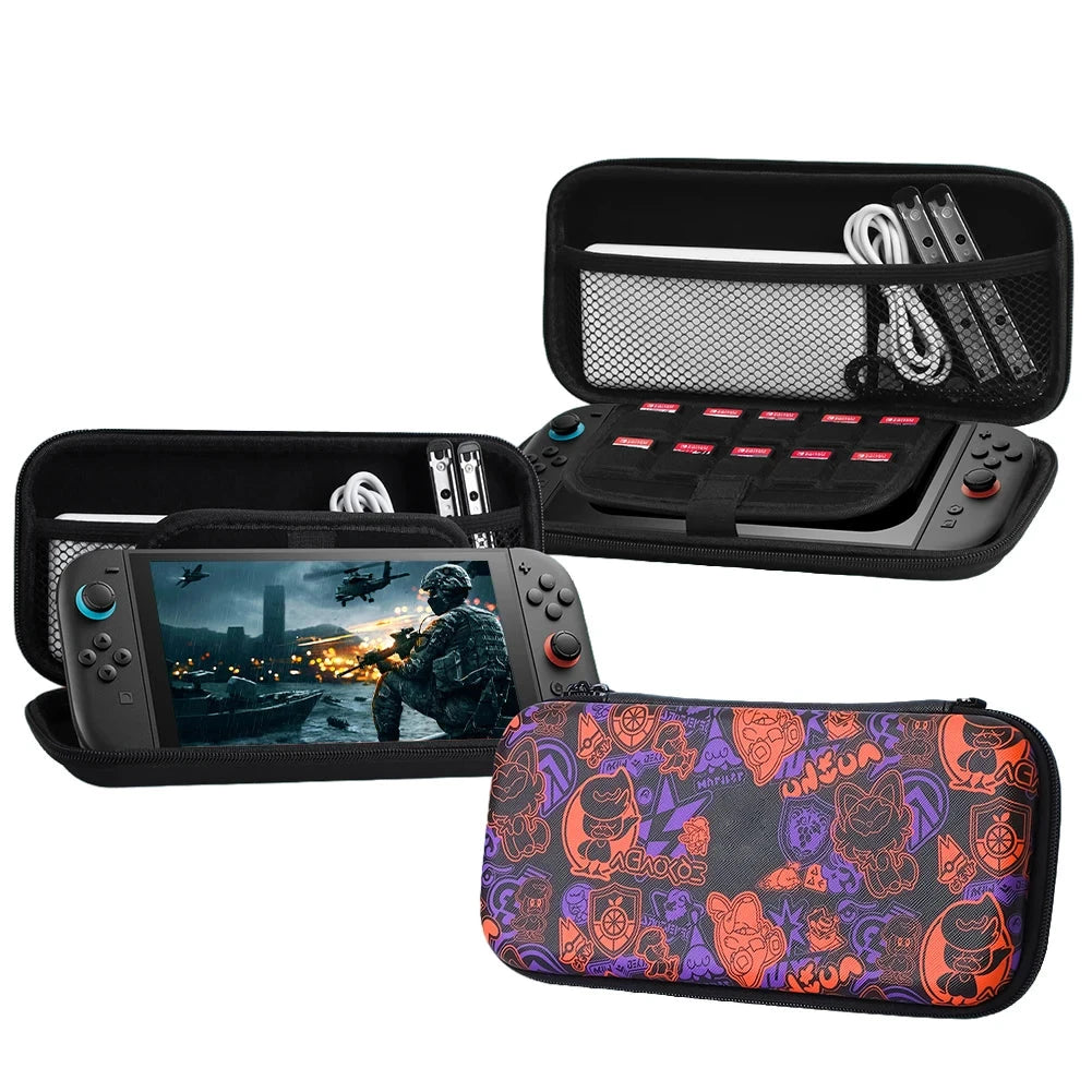 For NS For Switch 2 Game Console Storage Case Portable Carrying Bag Hard Shell NS 2 Console Travel Case with 10 Game Card Slots Good Vibrations