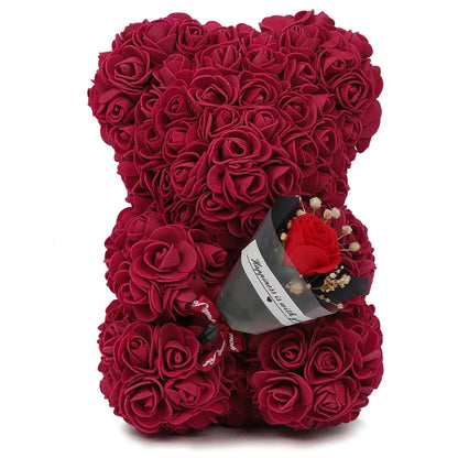 Rose Teddy Bear Artificial Flower Anniversary Valentines Day Birthday Gift Mothers Day Mom Gifts Girlfriend Birthday Gifts Women Good Vibrations