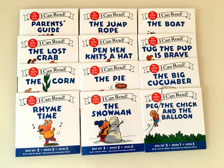 I Can Read Phonics 12 Books/Set My Very First Picture Books English Story Pocket Book for Children Kids Baby Montessori Reading Good Vibrations