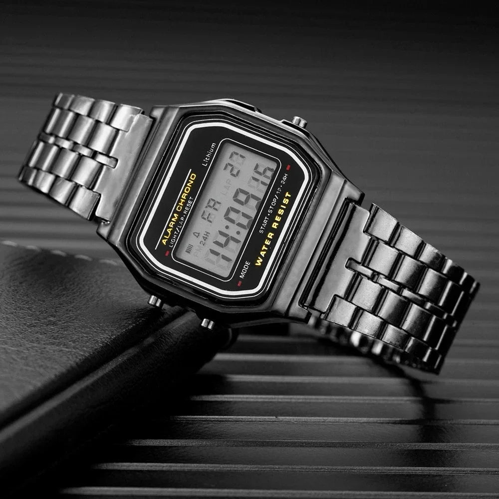 2025 Digital Watches For Men Sports Waterproof Bracelet Clock Gold Electronice LED Wristwatch Women Good Vibrations