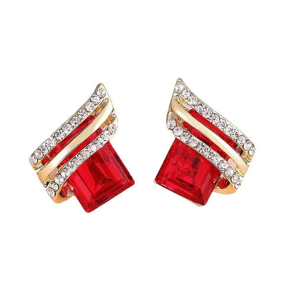 Zircon Crystal Rhombus Wings Earrings for Women Birthday Gifts Jewelry Good Vibrations