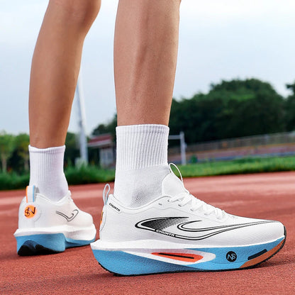 Running Shoes Men Carbon Plate Speciality Marathon Sports Breathable Lightweight Women's Comfortable Nonskid Leisure Sneakers Good Vibrations