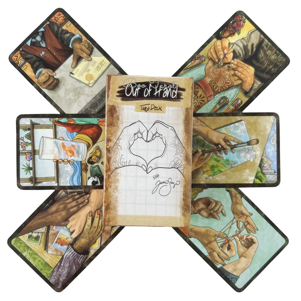 Out Of Hand Tarot Deck A 78 Tarot cards Art Unique Divination Board Games Taro Playing Full English Mysterious Good Vibrations