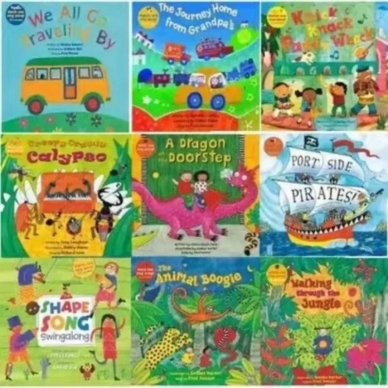 New 9 Books Barefoot Books We All Go Traveling By Children's English Picture Books Early Enlightenment Learning COMIIC  DIFUYA Good Vibrations
