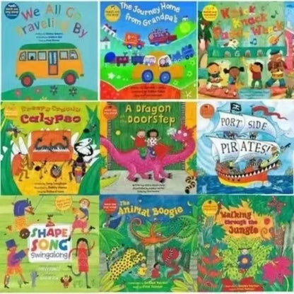 New 9 Books Barefoot Books We All Go Traveling By Children's English Picture Books Early Enlightenment Learning COMIIC  DIFUYA Good Vibrations