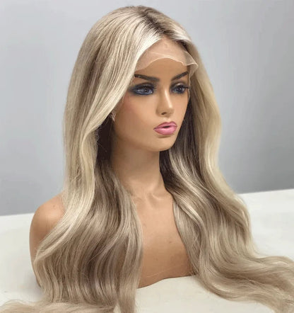 Blonde balayage full lace wigs Synthetic hair wig custom wigs lace front wigs blonde Cosplay For Women lace wigs glueless wigs Good Vibrations