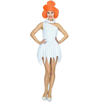Wilma Flintstone Adult Costume  Men's The Flintstone's Barney Rubble Women's Costume Party Supplie Caveman Costume Good Vibrations