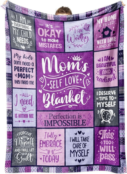 Gifts from Daughter Son for Mother's Day Birthday Mom Gifts Anniversary Unique Gifts for Mom Super Soft Flannel Throw Blankets Good Vibrations