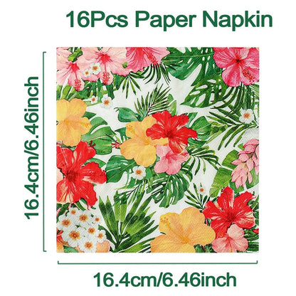 Hawaii Tableware Hawaiian Party Decoration Adults Aloha Luau Paper Plates Napkins Tropical Beach Hawaii Birthday Party Supplies Good Vibrations