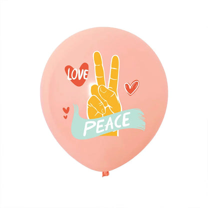 15pcs Hippie Two Groovy Bohemian Rainbow Bus Balloons For Bohemian Themed Kids Birthday Decoration Wedding Party Supplies Good Vibrations