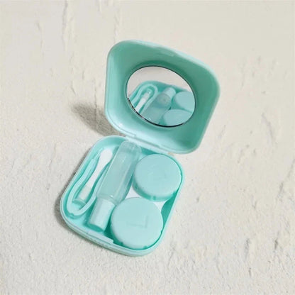 8 Colors Mini Pocket Contact Lens Case  Women Girl Make Up Beauty Pupils Storage Contacts Lense Holder Box Container Mirrors Kit Good Vibrations